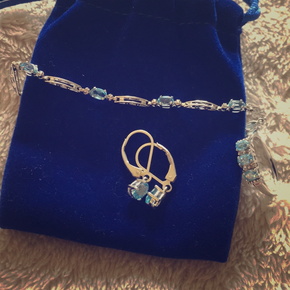 Blue Topaz jewelry set